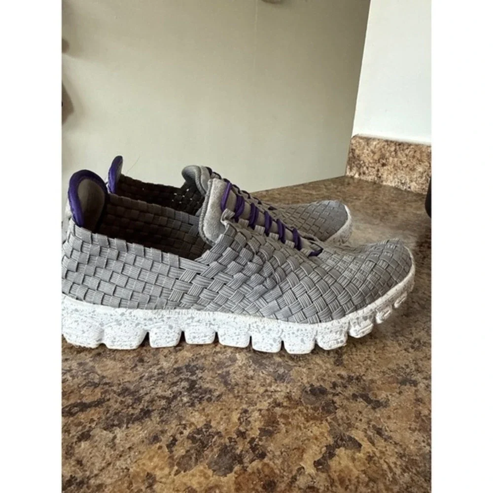 Zee‎ Alexis Danielle Gray Purple Sneaker Women's EU 38 US 7.5/8 Casual Stretchy
